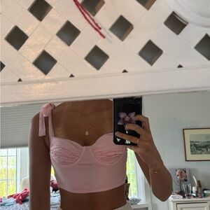 Pink Bustier Crop Top